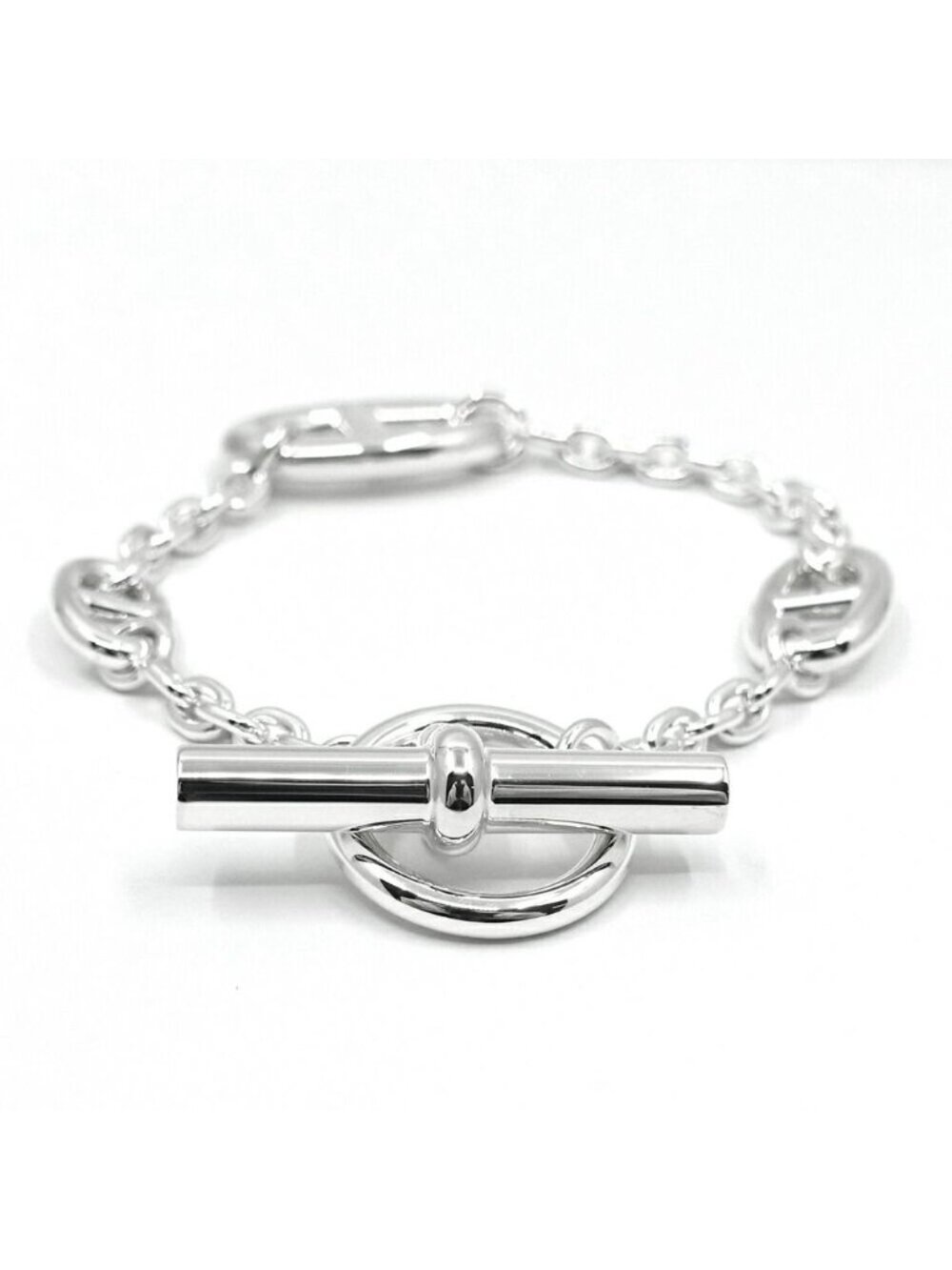 Hermes Chaine D'ancre Farandole ST Bracelet Silver
